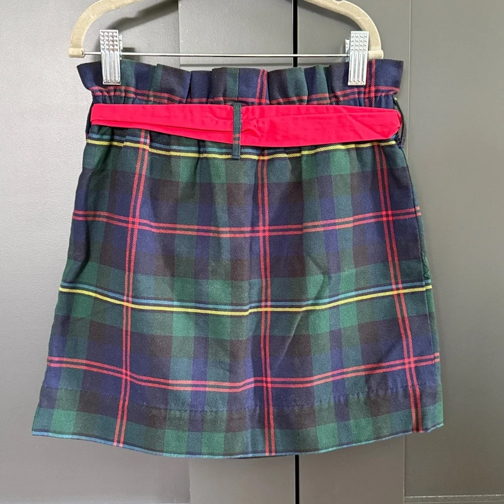 The Beaufort Bonnet Co Beasley Bow Skirt Horse Trail Tartan w/ Richmond Red Bow
